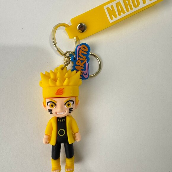 New Naruto Anime Keychain Figure with Yellow Strap - Picture 4 of 6